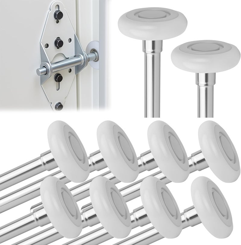 Mindoub 10 Pack 4" Stem 2" White Nylon Garage Door Roller with Protective Sealed-Cap(Dustproof), Ultra Quiet & Long-Lasting, Commercial High Load Capacity, Double Sealed Bearings - Image 1